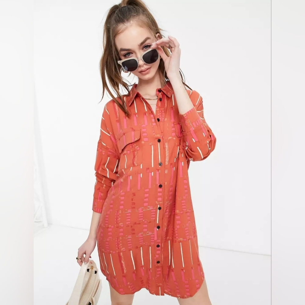 Art Print Shirt Dress